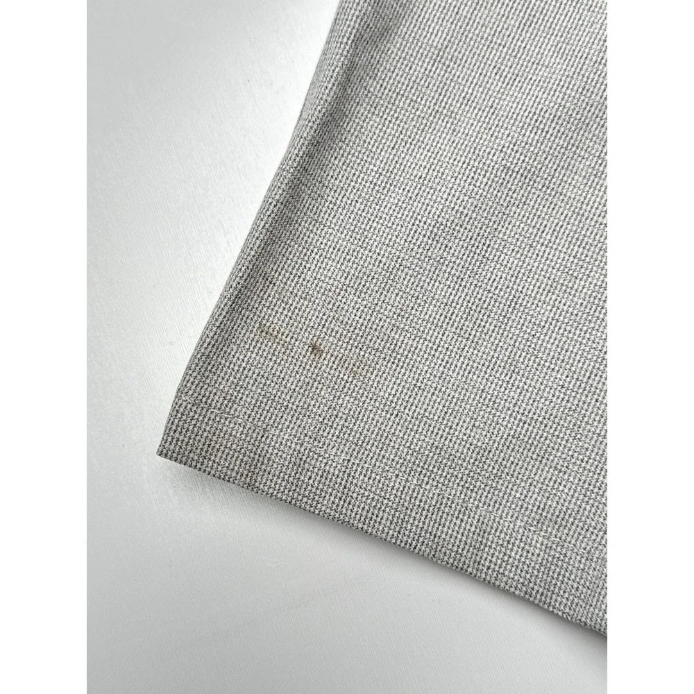 Zara Mens Grey Micro Pattern Straight Leg Trousers Size 34 Made in Turkey